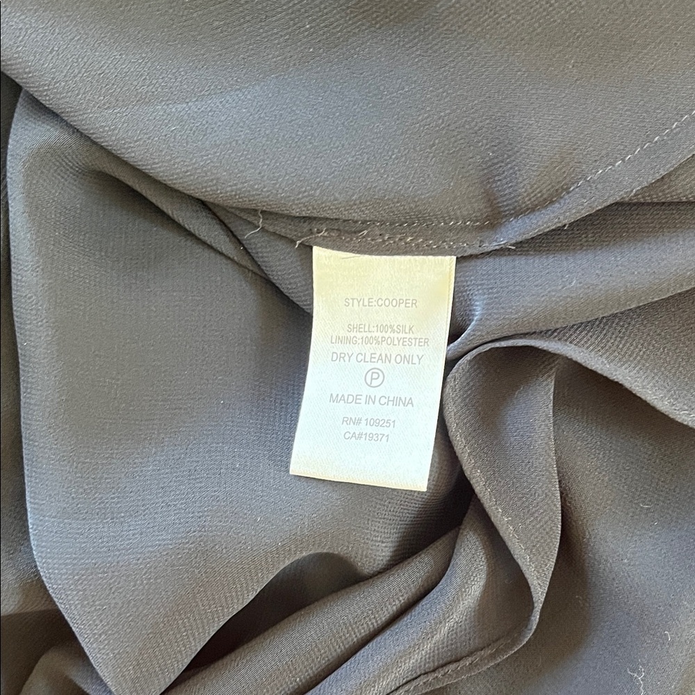 Trovata Navy Blue 100% Silk  front Button lightweight Maxi Dress Size 4 - Picture 10 of 11